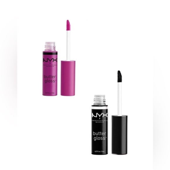 2pk NYX Professional Makeup‎ sheer lipGloss Raspberry Tart & Blackberry pie FREE - Picture 1 of 10